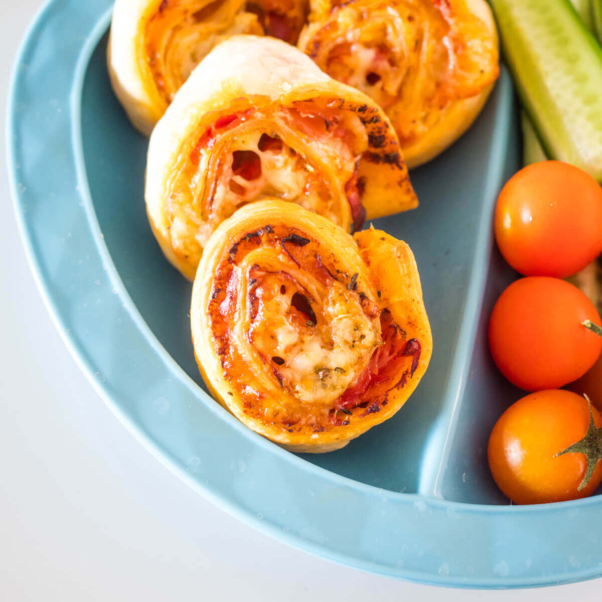 Easiest Ever Ham and Cheese Pizza Scrolls