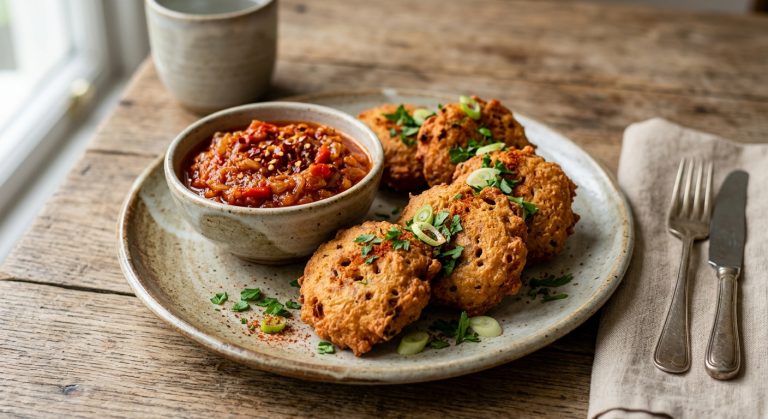 Akara black bean fritters with ata dindin