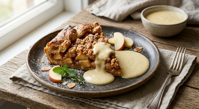 Apple croustade with Armagnac custard