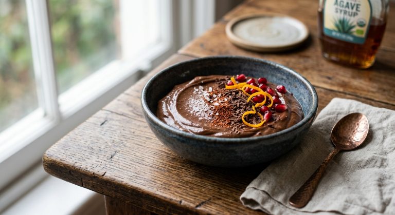 Aztec chocolate avocado mousse