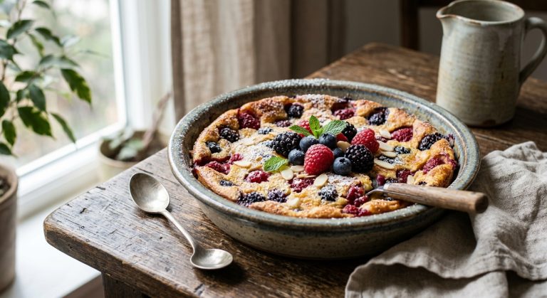 Baked berry clafoutis
