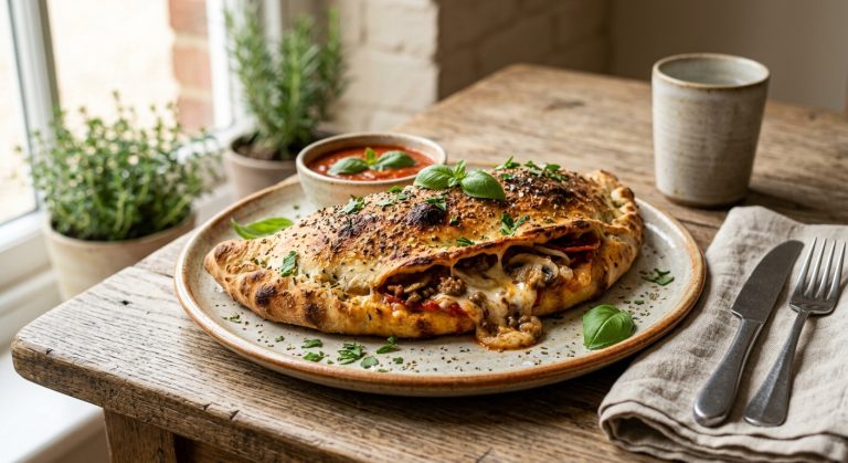 Meat feast calzone