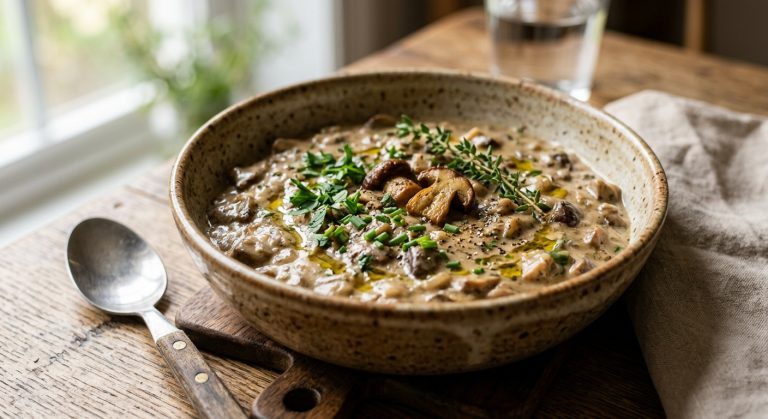 Porcini mushroom cream sauce
