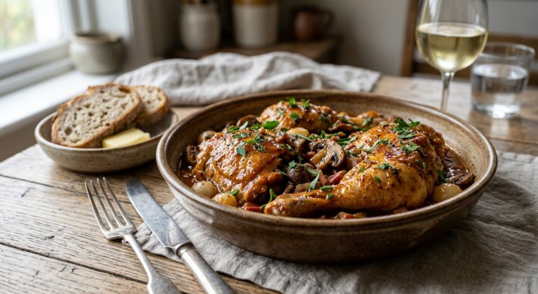 Chicken chasseur for a crowd
