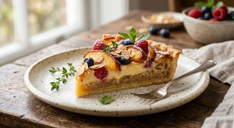 Frangipane tart with custard
