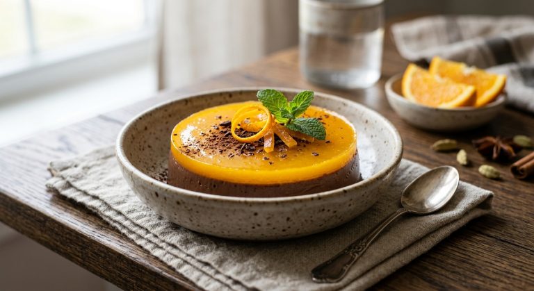 Chocolate and orange panna cotta 
