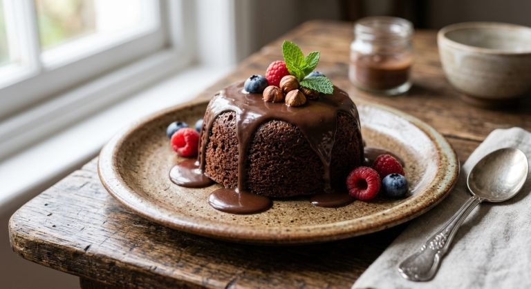 Chocolate sponge pudding