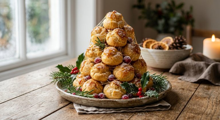 Christmas croquembouche