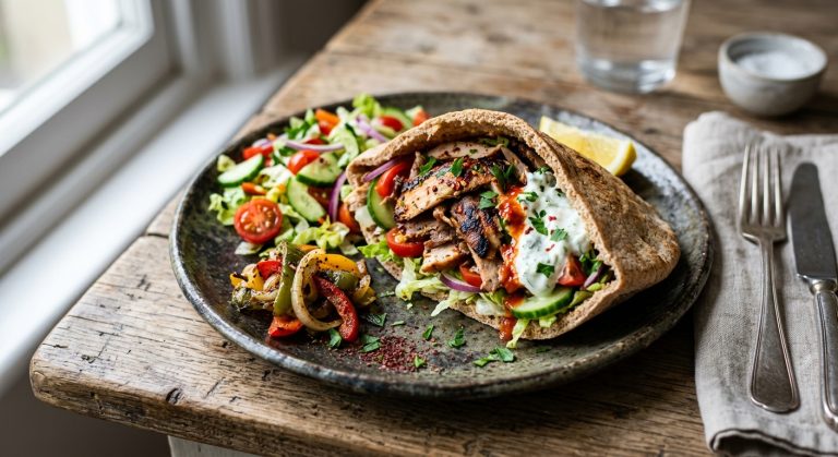 Homemade doner kebab