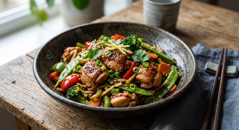 Ginger and garlic chicken stir fry