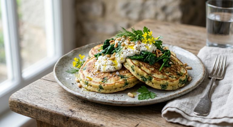 Ricotta and spinach pancake