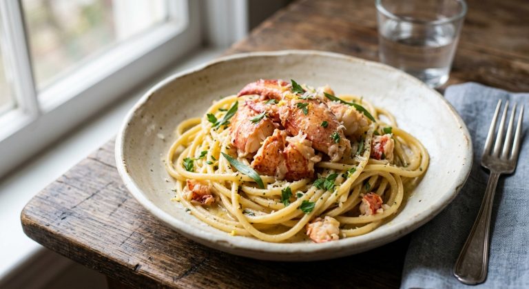 Butter-poached lobster with bucatini