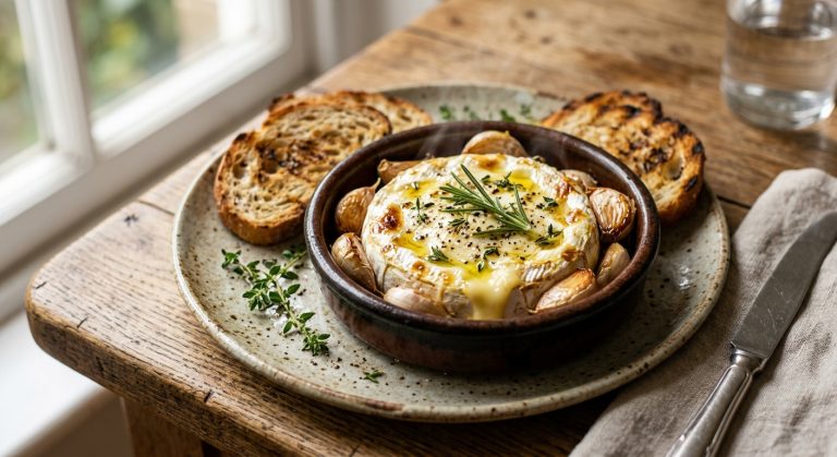 Camembert and roasted garlic