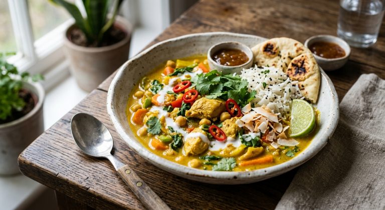 Golden coconut curry