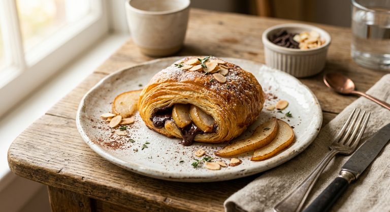 Pear pain au chocolat