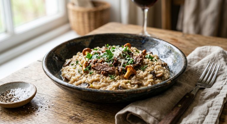 Goose risotto