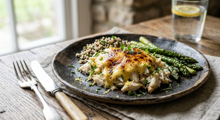 Crab with glazed béarnaise