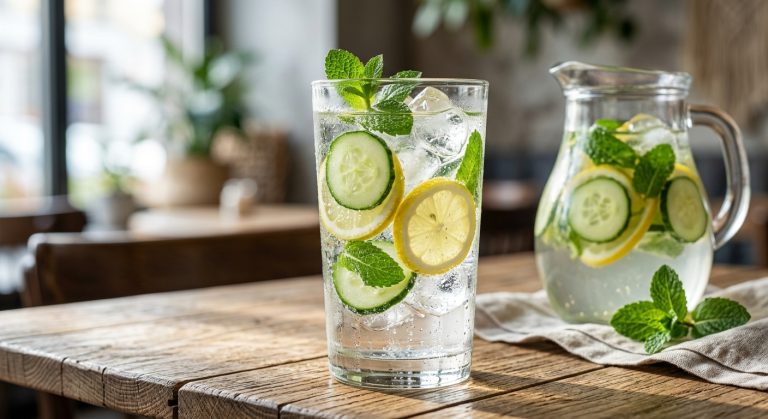 Cucumber lemon detox water