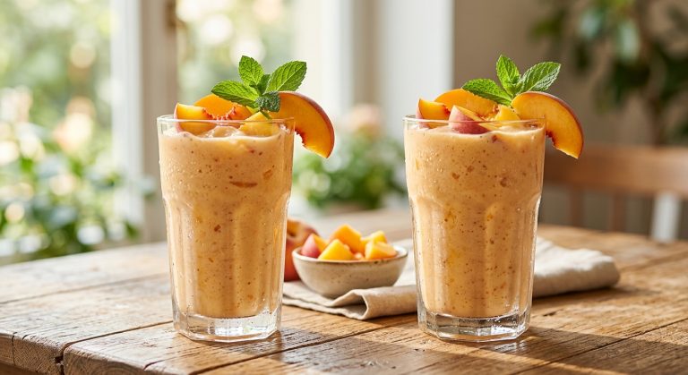 Peach yogurt smoothie