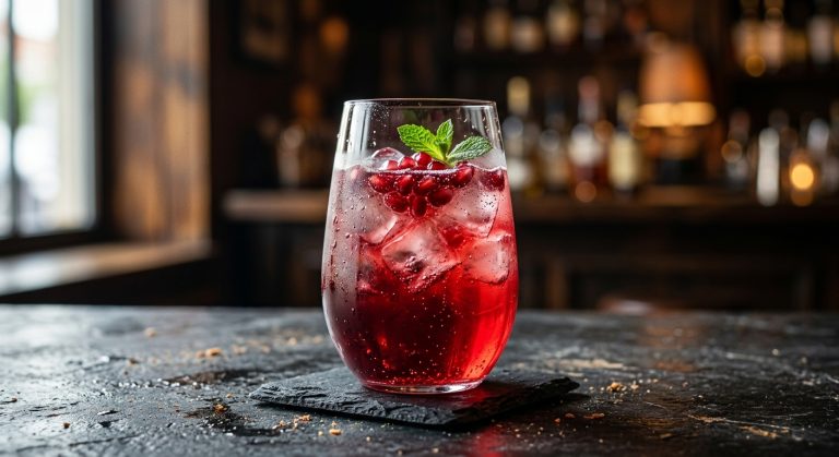 Kindzmarauli pomegranate cocktail