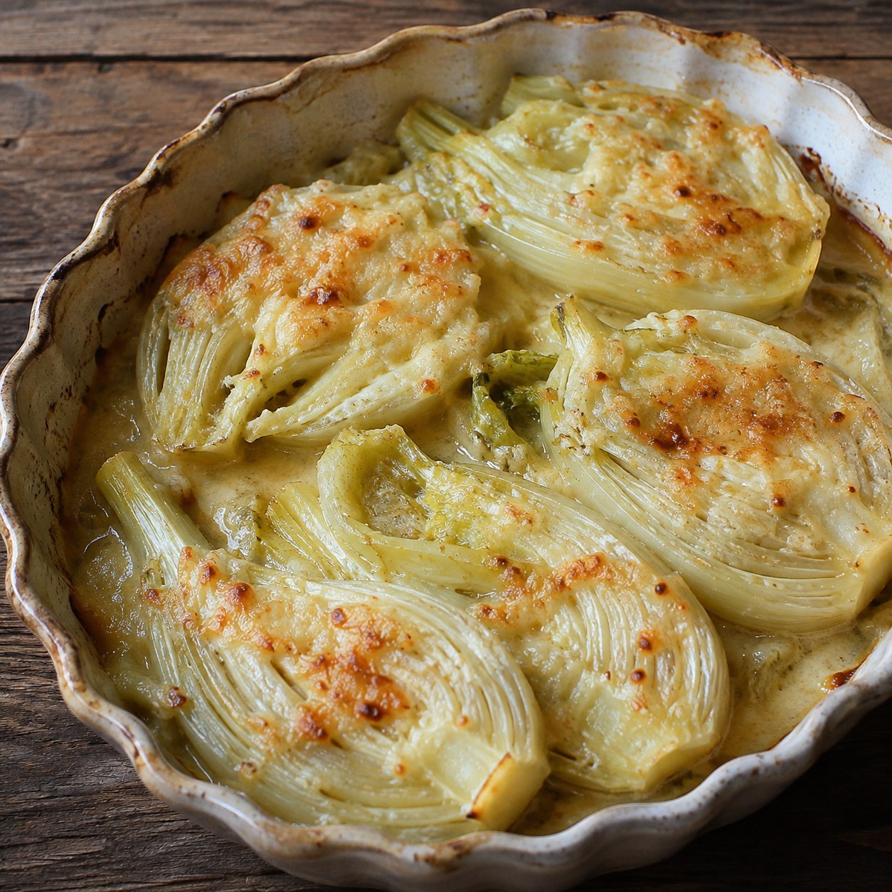 Braised fennel with butter and parmesan