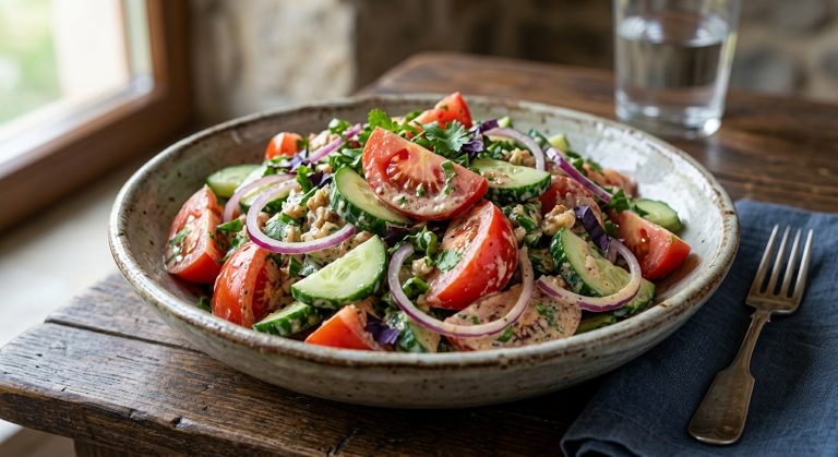 Georgian salad with walnuts