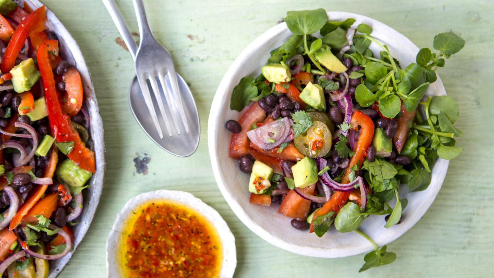 Black bean and avocado salad 