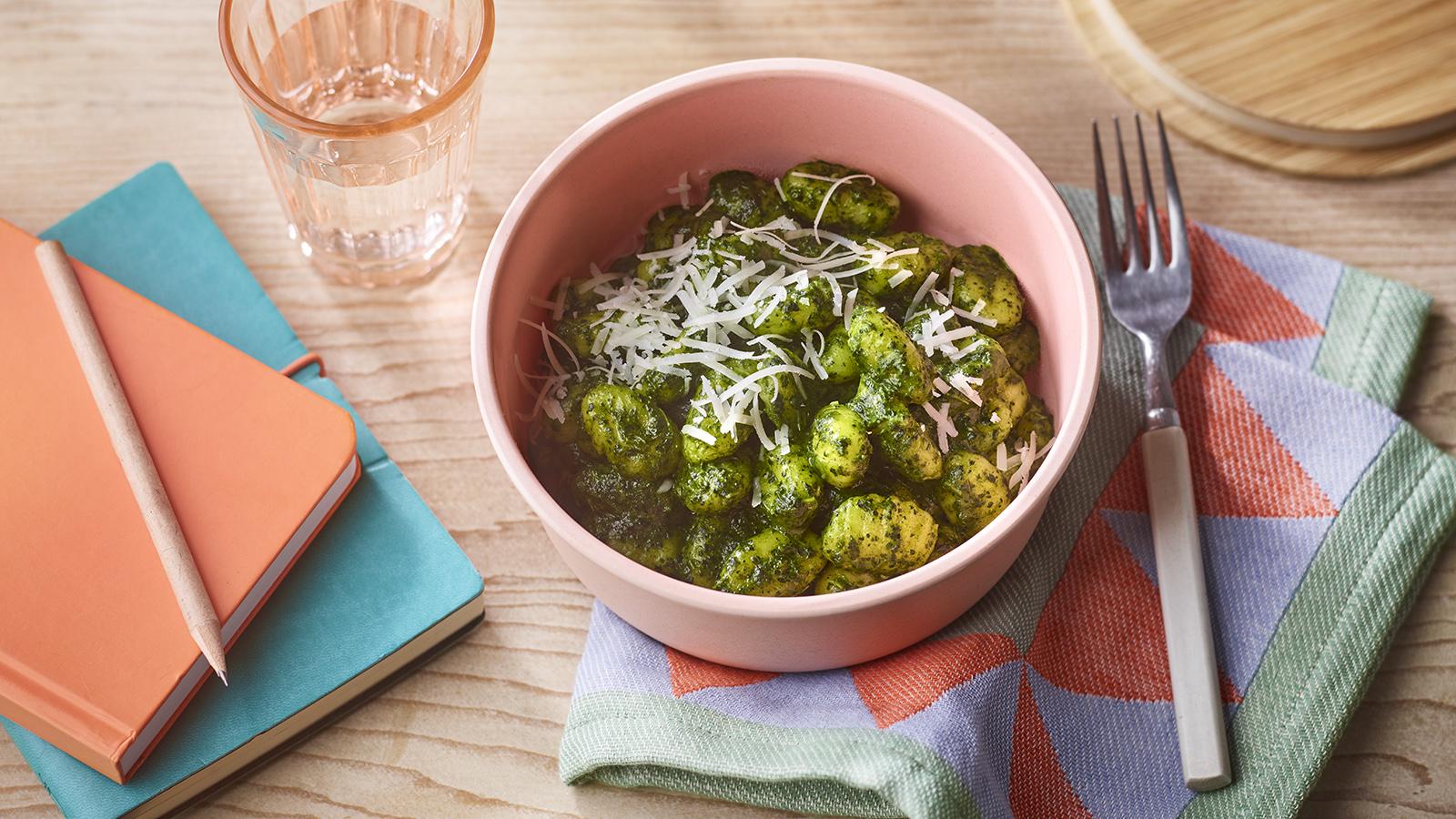 Buttered cavolo nero sauce with gnocchi