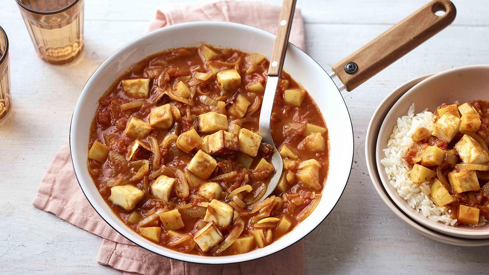 Easy paneer and potato curry