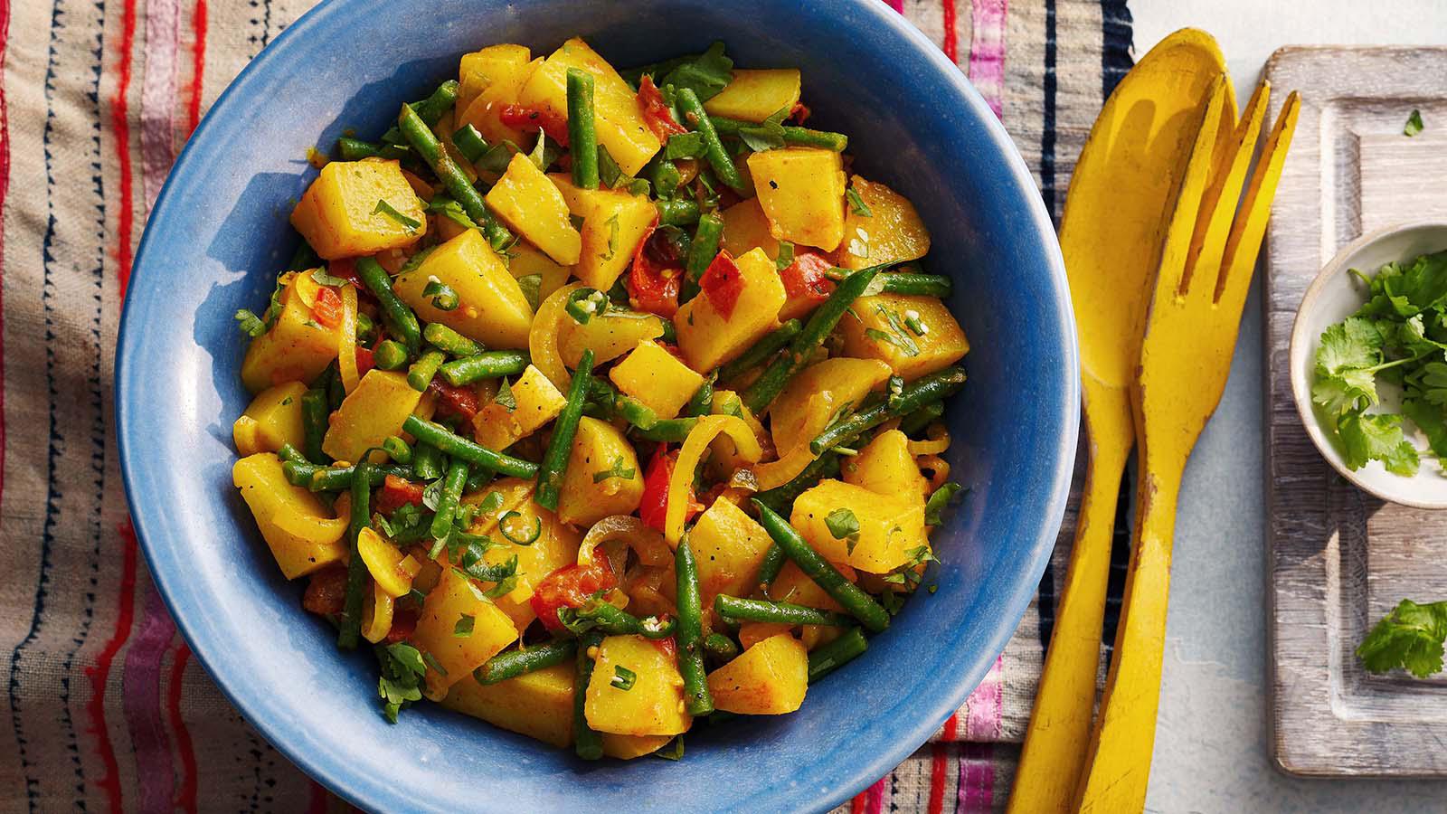 French bean and potato sabzi