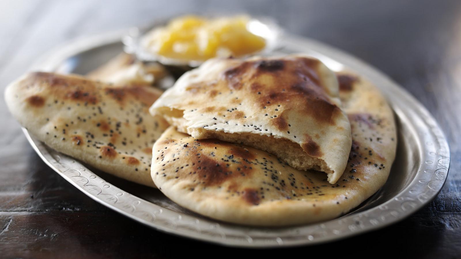 Garlic and coriander naan
