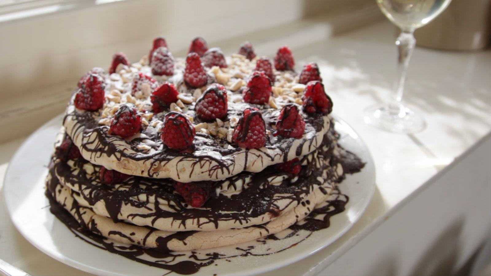 Hazelnut and chocolate ‘vacherin’