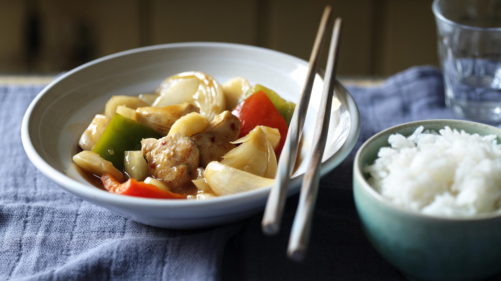 Healthy sweet and sour chicken