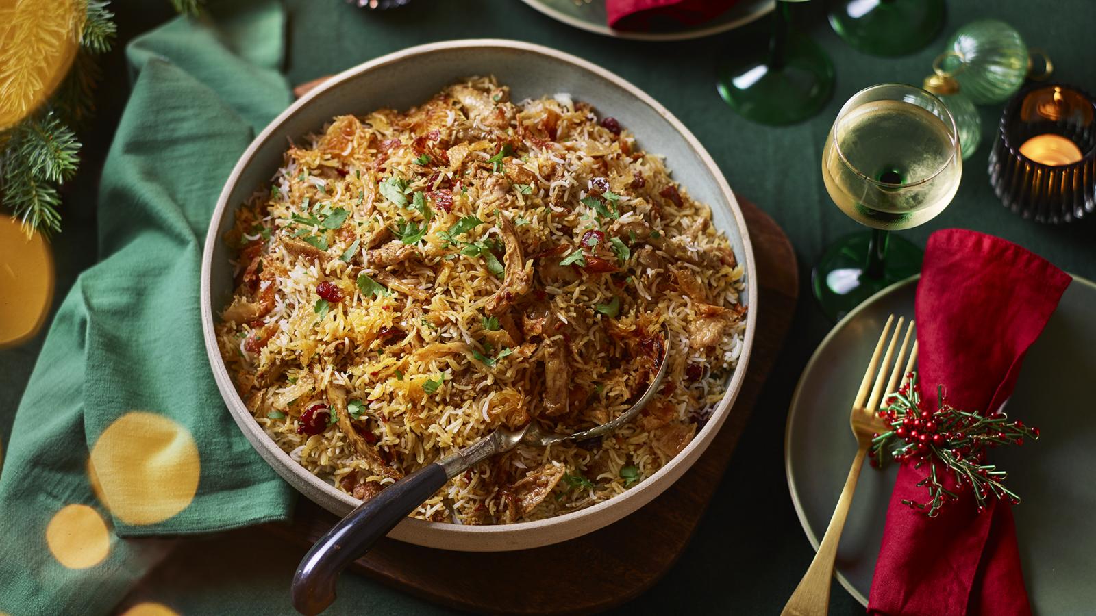 Indonesian-inspired chicken biryani