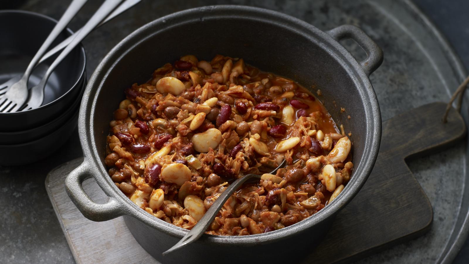 Jackfruit and bean chilli