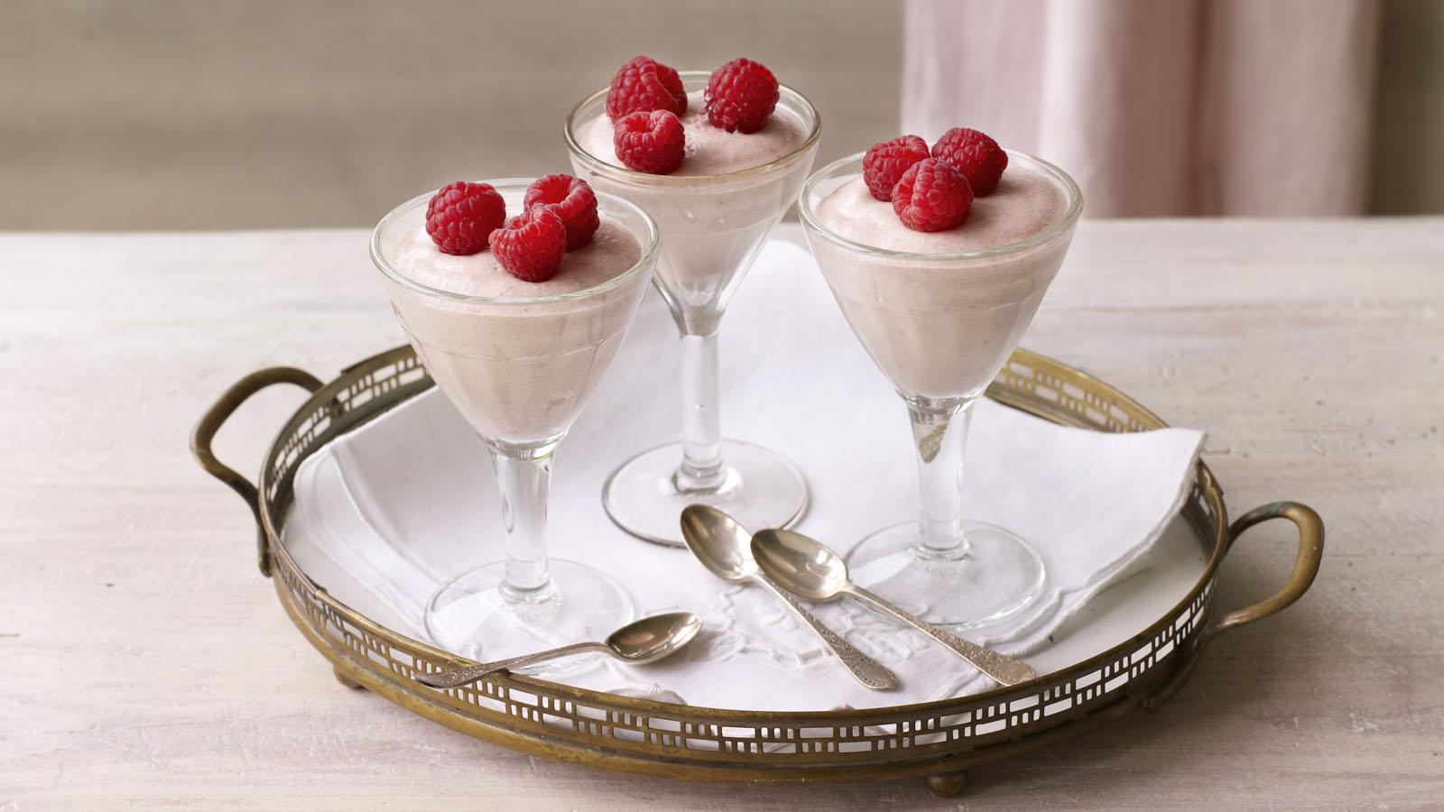 Light raspberry mousse