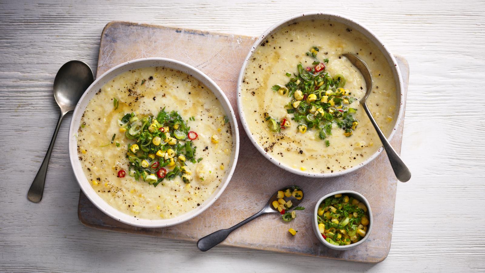 Miso corn chowder