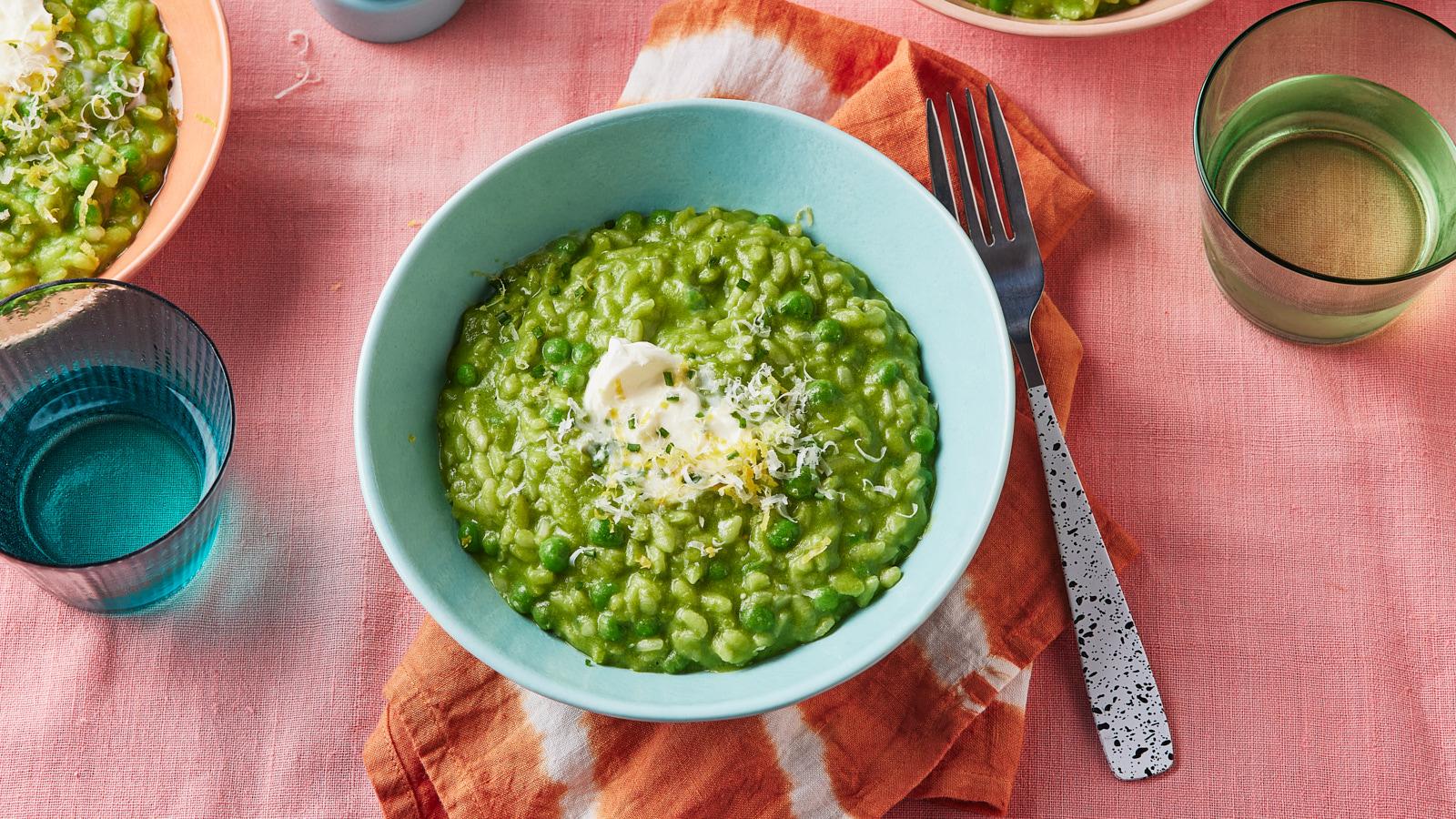 Pea risotto