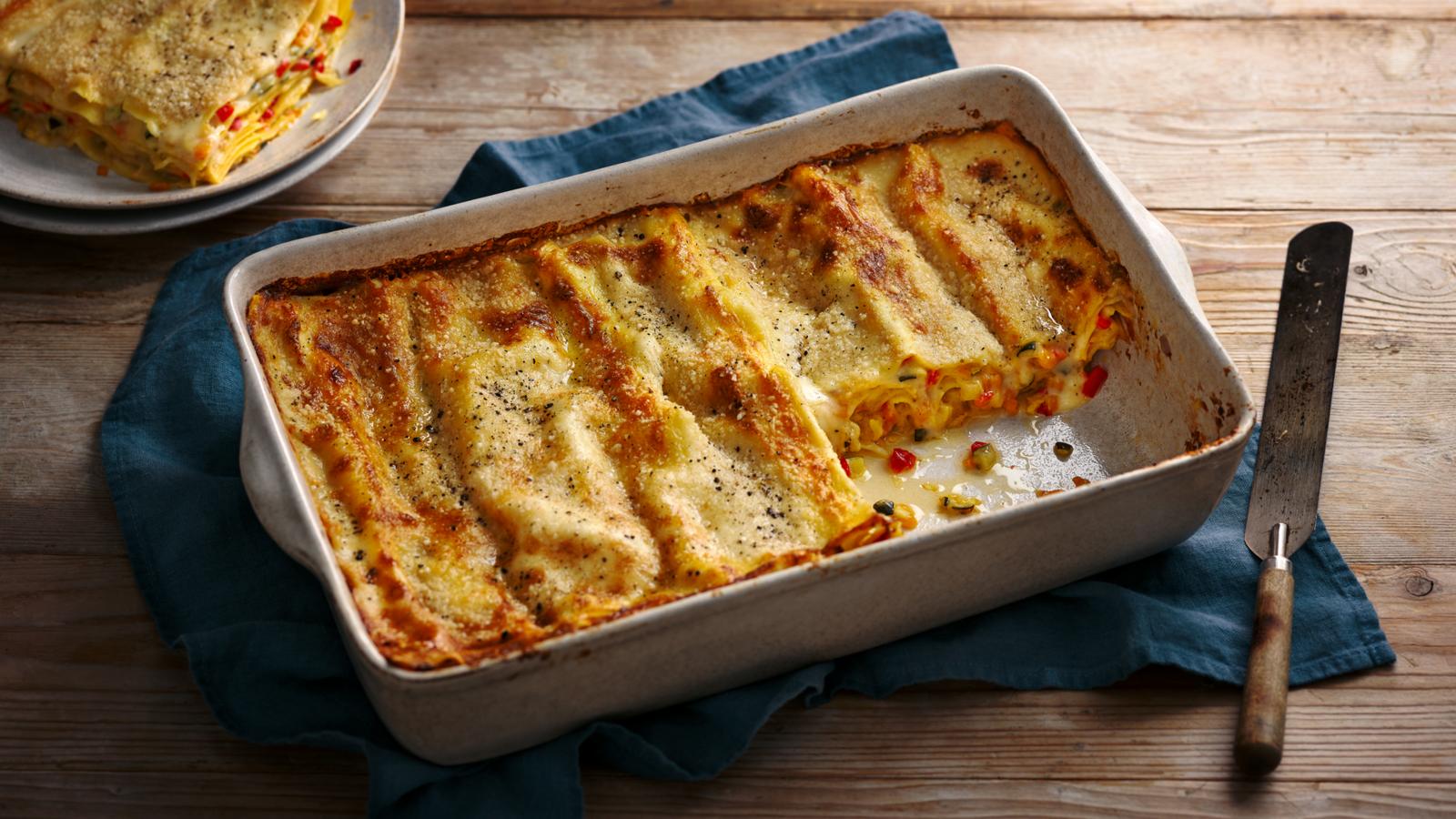 Roast vegetable lasagne