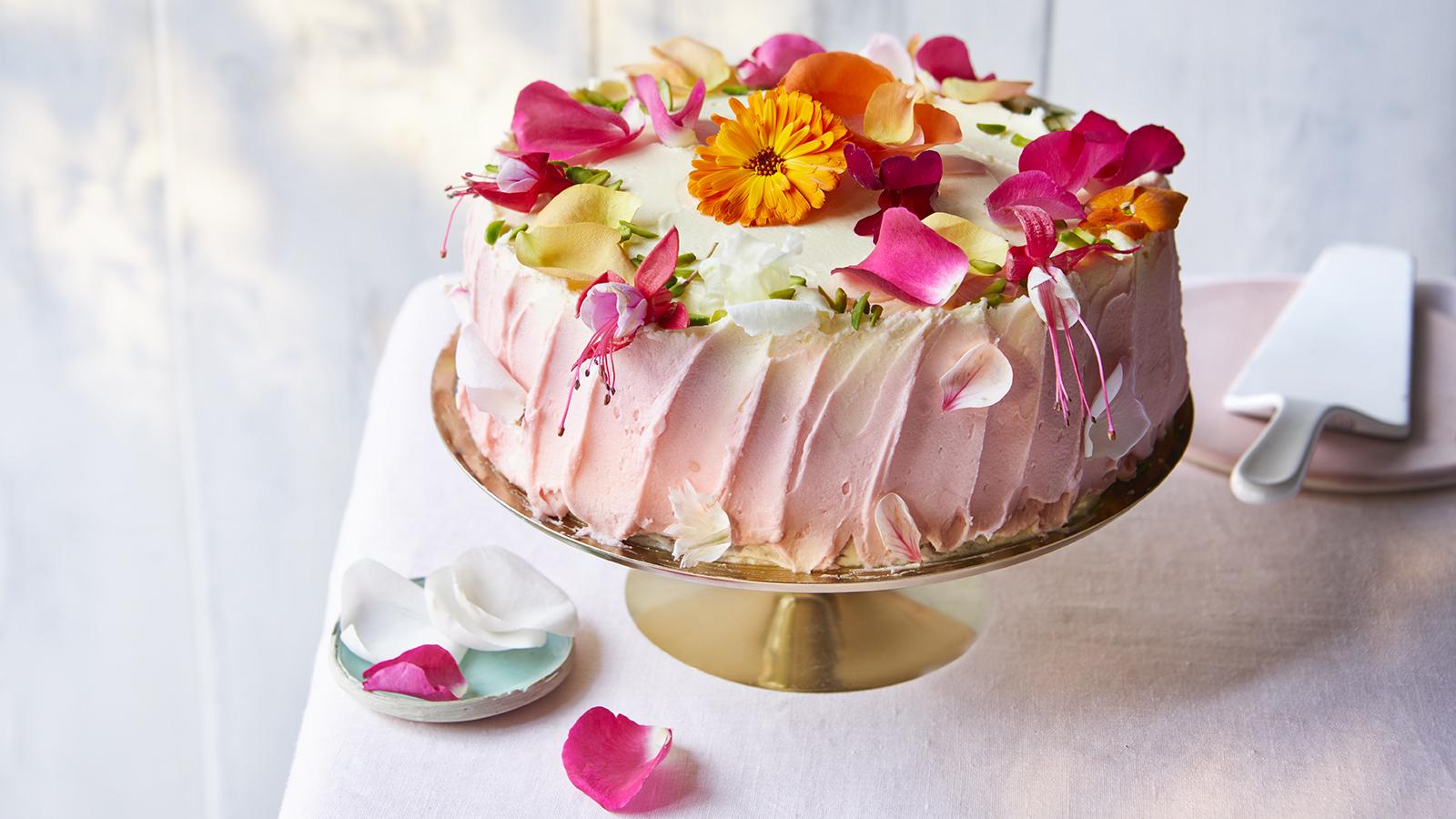 Rose falooda cake