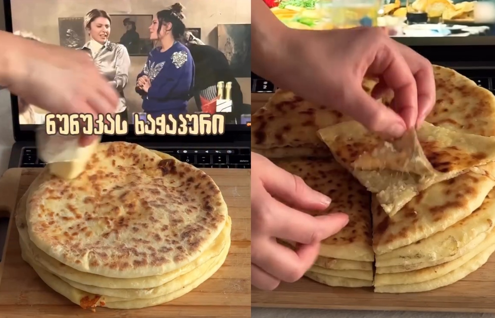Pan-fried Khachapuri