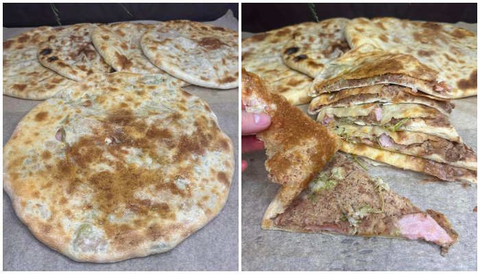 Lobiani with Ham and Jonjoli Marinade