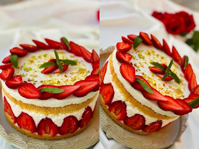 Strawberry Fraisier Cake