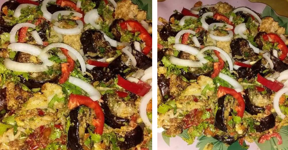 Eggplant and Cauliflower Salad with Walnuts