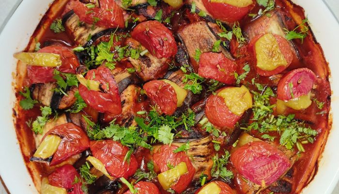 Eggplant Rolls with Mini Cutlets