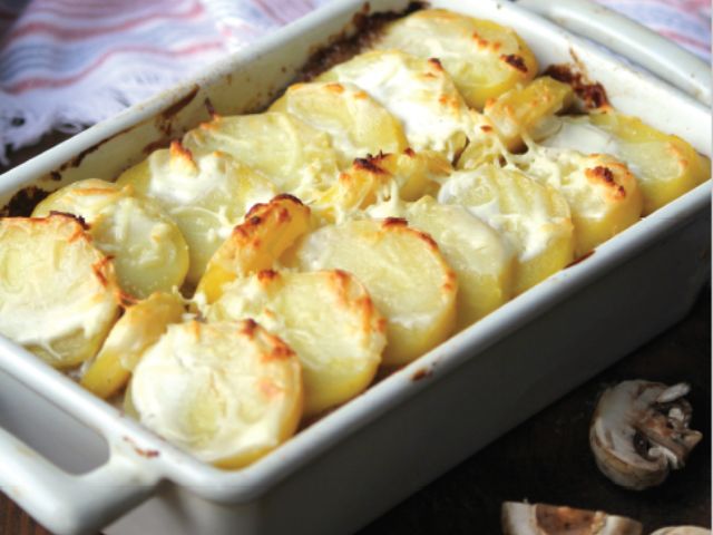 Potato and Mushroom Gratin