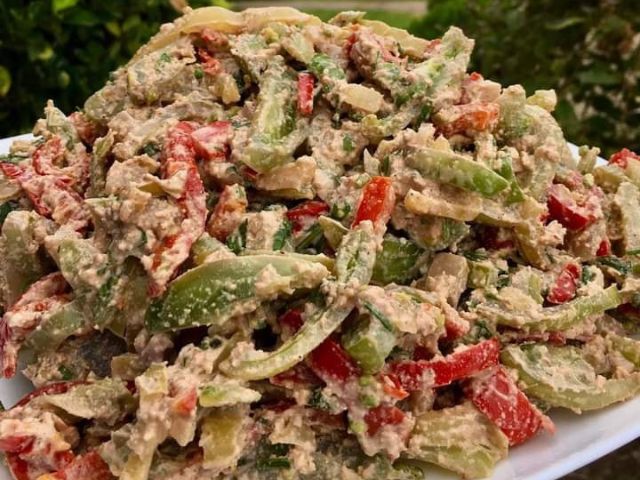 Green Tomato Salad with Walnuts