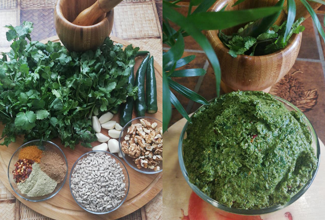 Megrelian Green Ajika with Sunflower Seeds and Walnuts