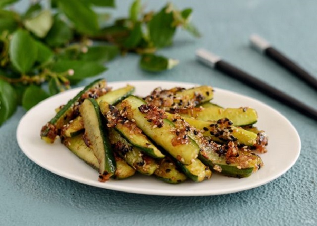 Korean-style Fried Cucumbers