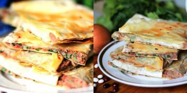 Lenten Lobiani in Lavash
